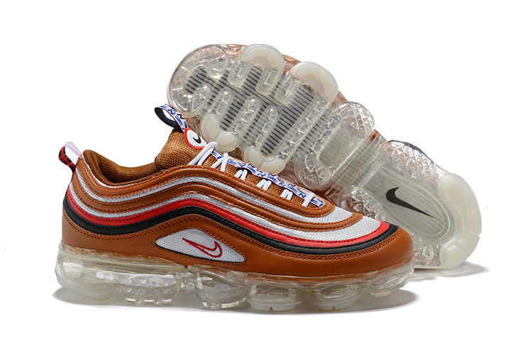 Nike Air Vapormax 97 Brown White Shoes - Click Image to Close